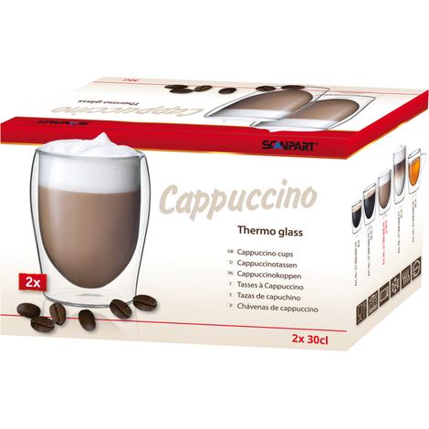 Scanpart doppelwandige Cappuccino Thermo-Gläser 300 ml 2er Pack (1/3)