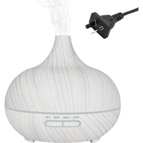 Diffuseur d'huiles essentielles à imitation bois, avec télécommande Bluetooth ultrasonique, pour la maison ou le bureau. Machine à oxygène pour l'eau. (1/5)