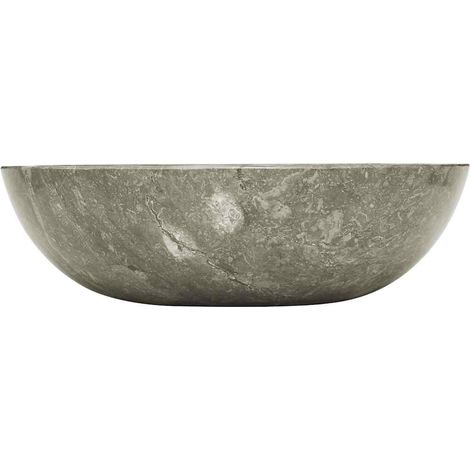 Maison Exclusive - Waschbecken Grau Ø40x12 cm Marmor (1/5)