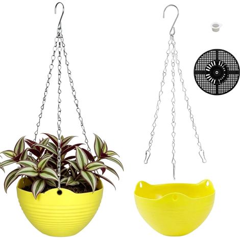 Jardinière suspendue, décorative en résine, 25 x 14 cm (1/5)
