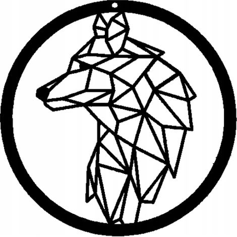 Skandinavischer Wolfsanhänger, durchbrochenes Design, FARBEN