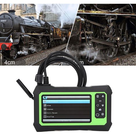 Industrielles Endoskop mit Einzellinse, digitale 1080P-Endoskop-Inspektionskamera, 8 mm, wasserdichtes Endoskop IP67 mit 4,3-Zoll-LCD-Bildschirm, Kanalinspektionskamera mit 8 LEDs, 7 Millionen grüne L (1/5)
