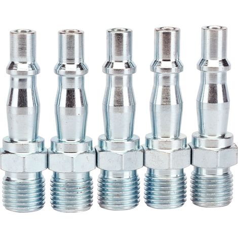 Draper 1/4 BSP Male Coupling Screw Adapters (Pack of 5) - Model 81296 (1/5)