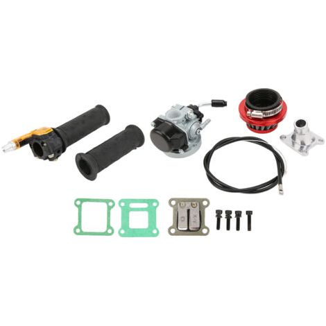 Kit de filtre à air et de poignée d'accélérateur pour carburateur 0,7 pouce pour moteur 2 temps 47cc, 49cc, mini pocket bike, quad, chopper, ATV (1/4)