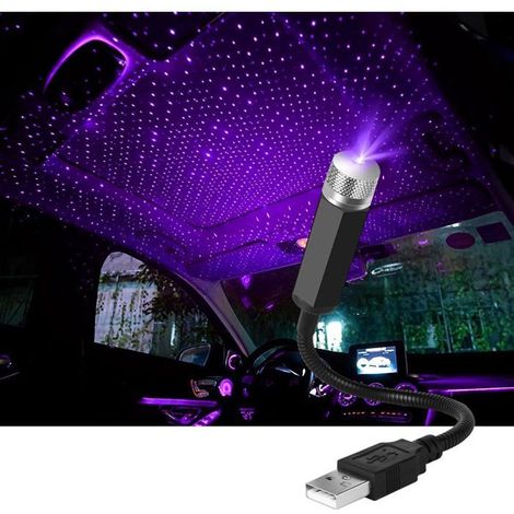 Éclairage d'ambiance, plafonnier USB, plusieurs modes réglables, convient aux voitures et aux fêtes (bleu-violet). (1/5)