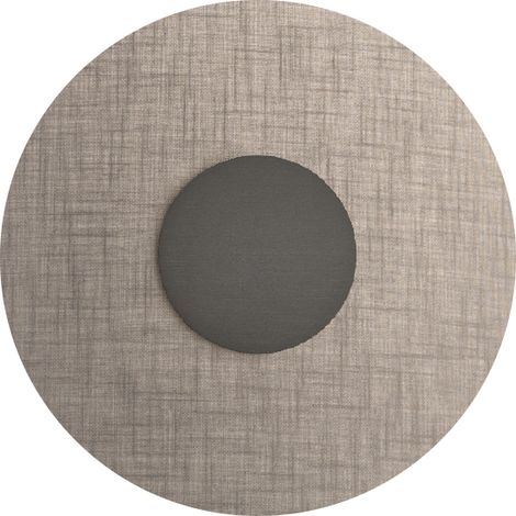 SOLARIS Applique 12W 3000K CRI90 IP20 - Struttura Titanio con Paralume Avorio in Tessuto, Lampada da Parete Design - Rossini Group (1/5)