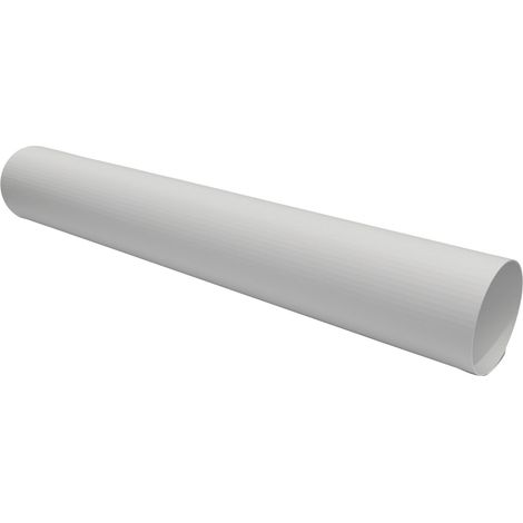 optimAIRo N25004 Rundrohr Lüftungsrohr Abluftrohr, schnelle Installation stromsparend hochwertig, Kunststoff weiß 1000 mm (1/3)
