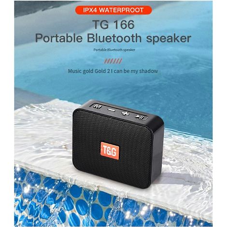 Enceinte Bluetooth sans fil 166, compatible USB, carte TF, radio FM, bleue (1/5)