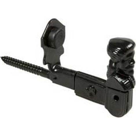 5PZ FERMAPERSIANE AD OMINO CON VITE E FERMO - mm.140x60h. verniciato nero