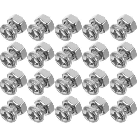 20pcs Vis de Fixation Poignée de Marmite en Acier Inoxydable Argenté, Intégration Serrée pour Réparation et Entretien des Ustensiles Cuisine (1/5)