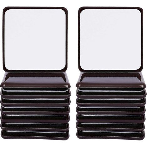 Lot de 16 patins et patins adhésifs carrés pour pieds de chaises, protections de sol pour le déménagement de meubles (1/5)