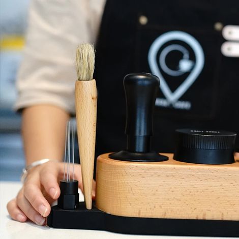 Accessoire pour moulin à café : brosse de nettoyage, pour le dosage, le nettoyage ou l’entretien lors de la préparation de café expresso.-AquaForge (1/5)