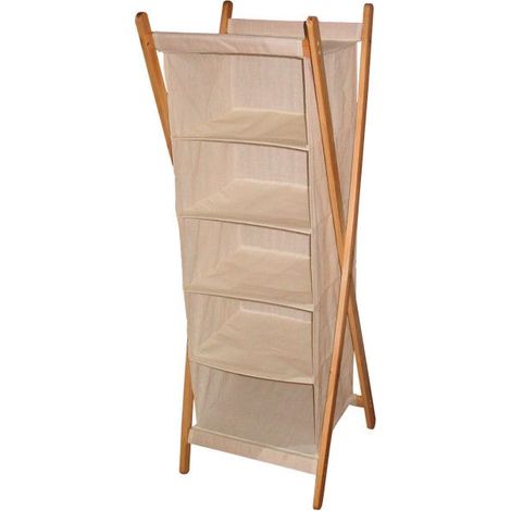 Étagère à linge en textile avec 5 compartiments