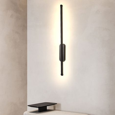 10W LED Applique Murale Lumière Blanche Chaude Lampe Design de Ovale 60cm Luminaire d'Intérieur Industrielle Créative pour Escalier Lavabo Salon Chambre Noir (1/5)