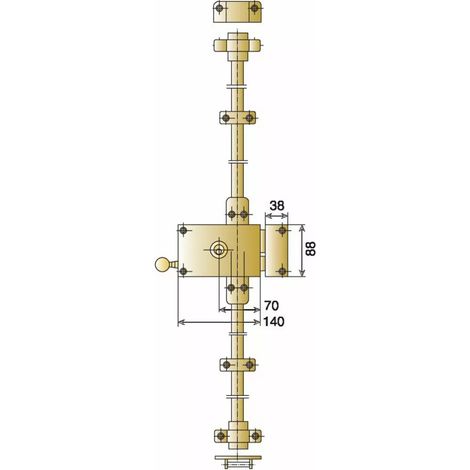Ferco – 6254500201 Crémone F 30 1130 mm – Mécanisme basculant GU – Sécurité renforcée – Pour bois dur et teck - FC330
