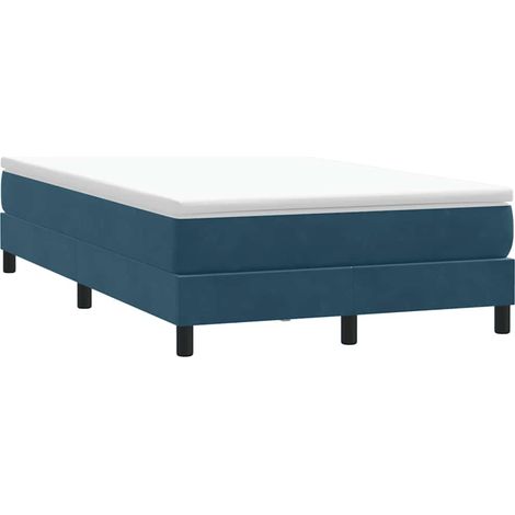 Boxspringbett ohne Matratze Dunkelblau 120x210 cm Samt