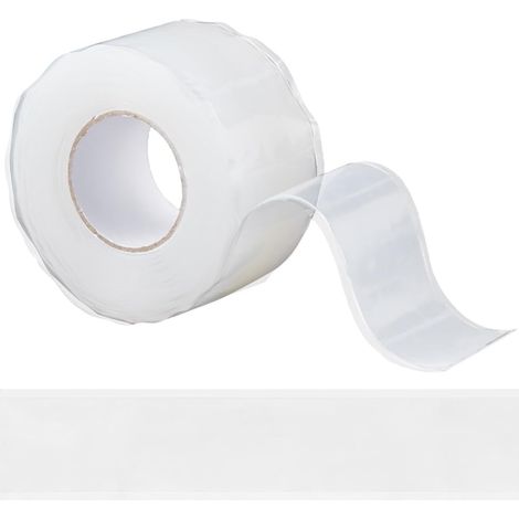 Ruban en Silicone Auto-Fusionnant Transparent Étanche Ruban D'Étanchéité de Réparation Ruban en Caoutchouc Auto-Amalgamant Polyvalent pour Tuyaux D'Urgence Plomberie Tuyau (1/5)