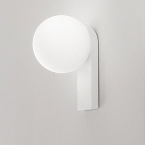 Talia applique in alluminio bianco opaco e vetro soffiato bianco satinato LED 8W 3000K 956Lm (1/2)