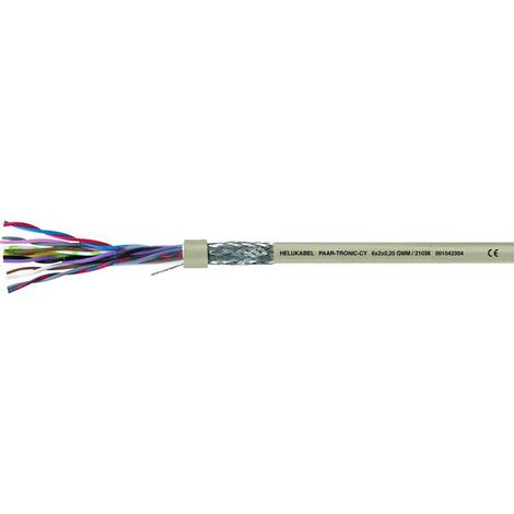Cavo dati LiYCY 3 x 2 x 0.25 mm² Grigio Helukabel 21035 50 m