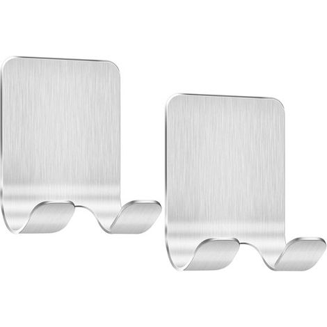 2 Rasiererhalter，selbstklebender Rasiererhalter，Edelstahl，Handtuchhaken ohne Bohren