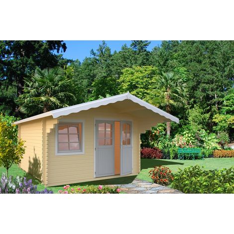 Abri de jardin en bois Sally 12,3 m2 Naturel (1/4)