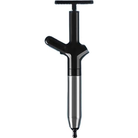 Ventouse de toilette en acier inoxydable, outil de débouchage des canalisations (noir)