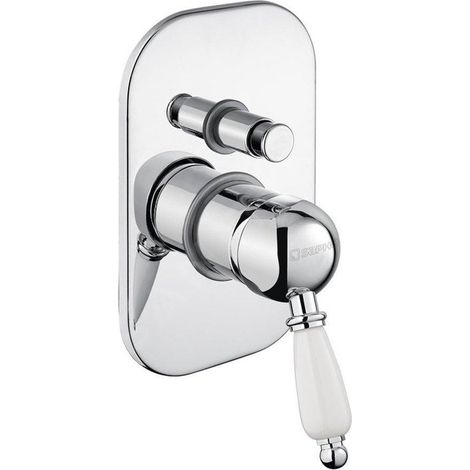 Sapho Kirké - Mitigeur de douche White avec corps d'encastrement, 2 sorties, chrome KI42BC (1/2)