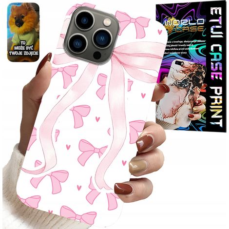 Custodia per iPhone 13 PRO - custodia con nastri rosa e motivi alla moda (1/5)