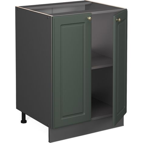 Mobiletto base cucina Fame-Line, Verde-oro rustico, 60 cm , PL Marmo, Vicco