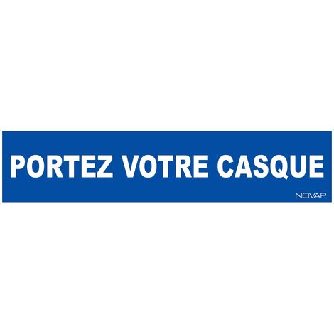 Panneau Portez votre casque - Rigide 330x75mm - 4120638