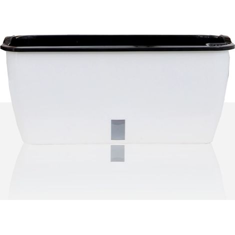 Maceta autorriego polipropileno blanca 46,5x22,5x20 Tulle Big (1/5)