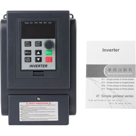1,5-kW-Frequenzumrichter, 220 V einphasig – 380 V dreiphasig – PWM-Steuerung – ergonomisches Bedienfeld – Auslöseschutz und flammhemmend – dreiphasig