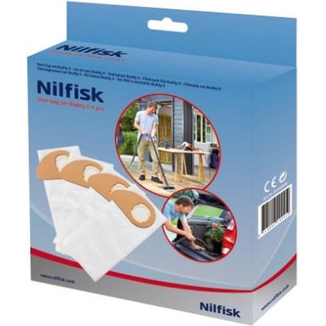 Juego de 4 bolsas sintéticas para aspirador NILFISK ADVANCE 81943048