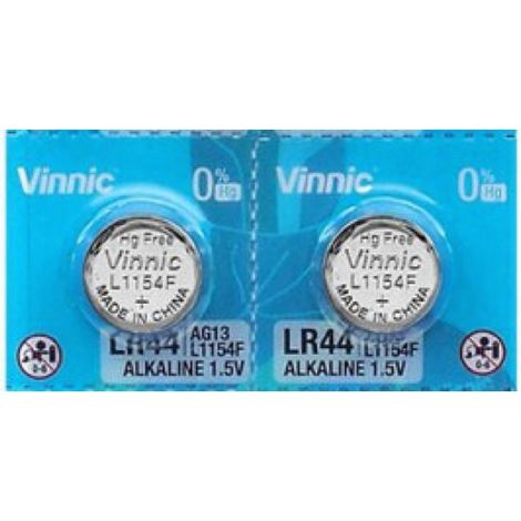.2 piles AG13 Vinnic / AG13 / L1154 / LR44 / 157 / V13GA / RW82 / A76 .