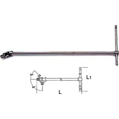 CHIAVE A T ATTACCO QUADRO SNODATO 1/4" LUNGHEZZA 450mm