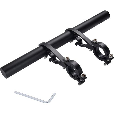 Extensión de manillar de bicicleta de 25 cm, aleación de aluminio Soporte para luz y teléfono, para motocicleta, bicicleta eléctrica, bicicleta de montaña y bicicleta de carretera. (1/5)
