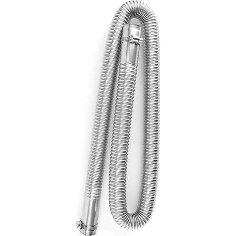 Tuyau d'évacuation en acier inoxydable pour chauffage de stationnement à air pulsé, fonctionnant au diesel ou au gazole, diamètre intérieur 2,5 cm (1 po), longueur 120 cm (47,2 po). (1/5)