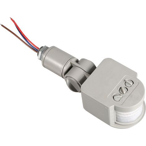 180° PIR Infrared Motion Detector Outdoor LED Wall Switch 90-250V Gray (1/5)