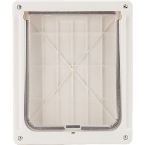 Porte pour animaux de compagnie silencieuse à double sens, résistante aux intempéries, pour intérieur et extérieur, pour chat ou chien, compatible avec les cages et enclos pour animaux de compagnie. (1/5)