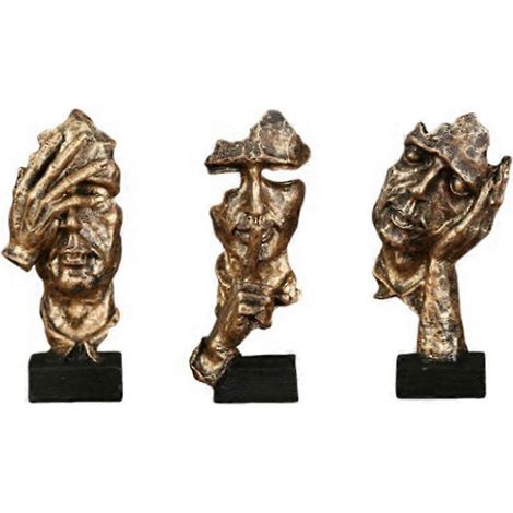 Statue abstraite en résine, ornement de bureau, sculpture miniature A-- (1/5)