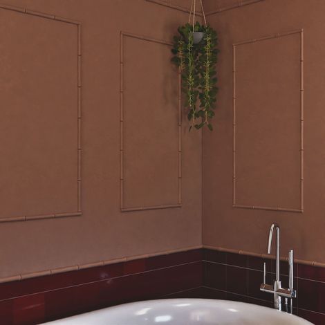 Moulure murale décorative en bois BAMBOO 20 - 2 x 88 cm - Brut sans peinture - Cimaise - Plinthe - Baguette d'ornement (1/5)