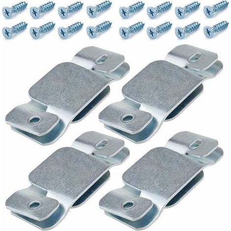 Lot de 8 connecteurs de banc – Acier inoxydable – Universels – Support de verrouillage – Mobilier (1/3)