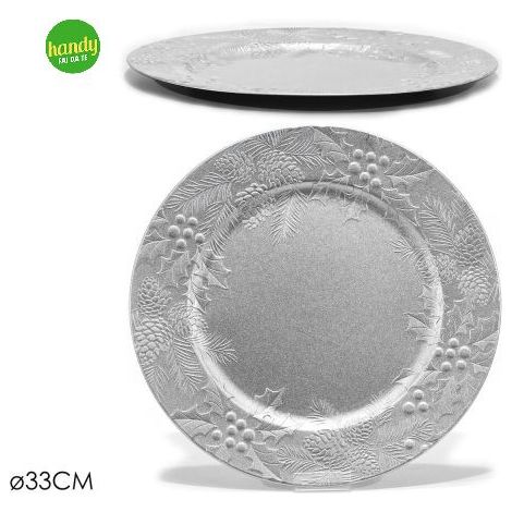 Sottopiatto General Trade Ø 33cm Agrifoglio Silver