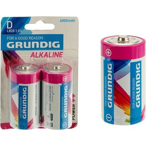 Pilas alcalinas GRUNDIG (LR20) 2 uds/bl