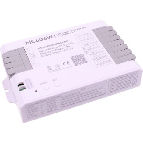 Centralina Controller Dimmer Push WIFI, RF 2.4G, 5 In 1, TUYA, Smart Life, Max 30A Tot. (6A/CH) DC5-24V 360W, per Striscia Led Mono Colore, CCT, RGB, RGBW, RGBCCT (copia) (1/3)