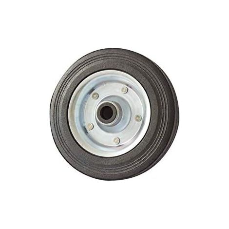 Roue Jockey de Remorque 200x50 mm - Winterhoff ST 48-200 VB – Moyeu 58 mm, Alésage 20 mm, Roue de Support en Caoutchouc Résistant (1/5)