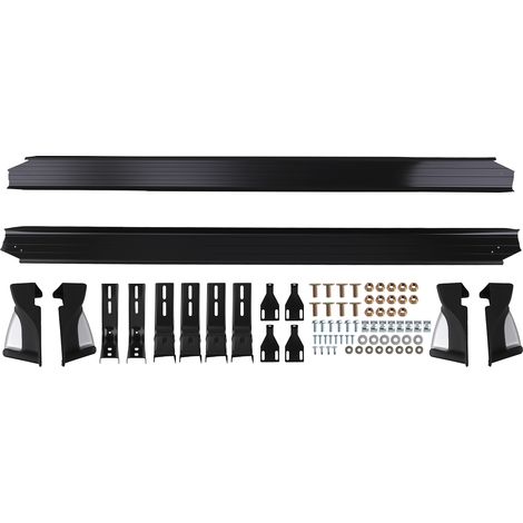 Nerf Bars Running Board Side Steps for ISUZU D-MAX RT 12-21 Black Non-Slip Set