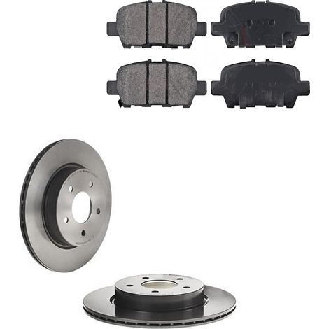 KIT FRENI POSTERIORI compatibile con NISSAN LEAF (ZE1) - DISCHI + PASTIGLIE OEM: P 56 087 / 18460 , 17632 /SOSTITUZIONE DIRETTA/BASSA POLVERE/SILENZIOSO