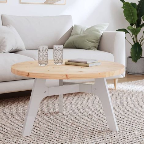 Tablero de mesa redondo madera maciza de pino Ø80x3 cm vidaXL