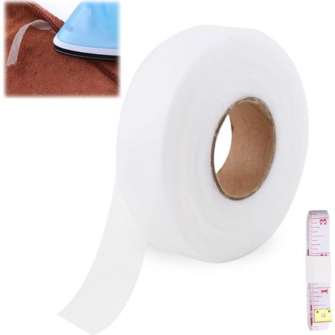 Nastro per orli senza cuciture 64 m x 3 cm, nastro termoadesivo per abbigliamento, nastro per orli termoadesivo per pantaloni, nastro termoadesivo per orli di tende, nastro termoadesivo per vestiti e